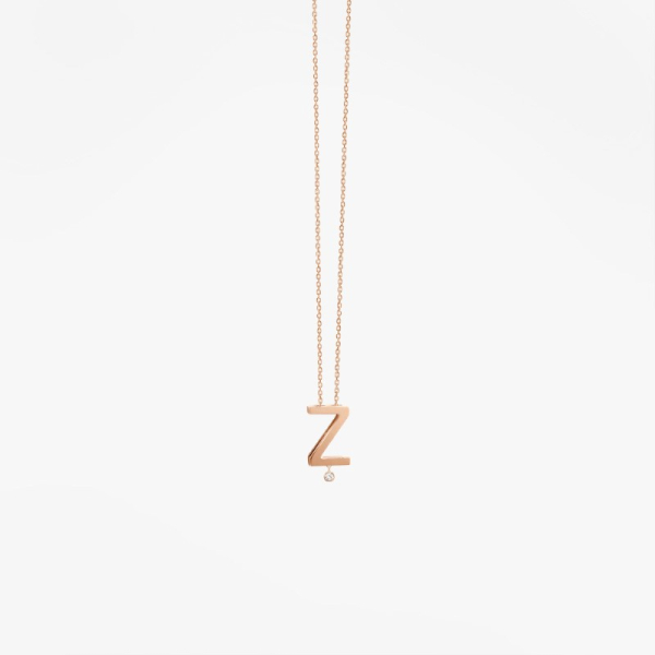 Collier Vanrycke ABÉCÉDAIRE "Z" Diamant Or rose 18k