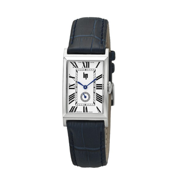 Montre Lip Churchill T24 Cadran Ivoire Bracelet Cuir Bleu