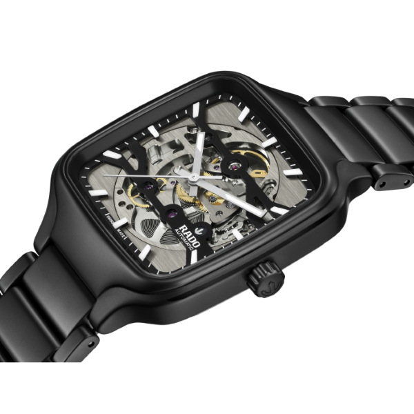 Montre Rado True Square Automatic Skeleton 38mm Bracelet Céramique