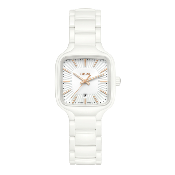 Montre Rado True Square Quartz Céramique Cadran Blanc