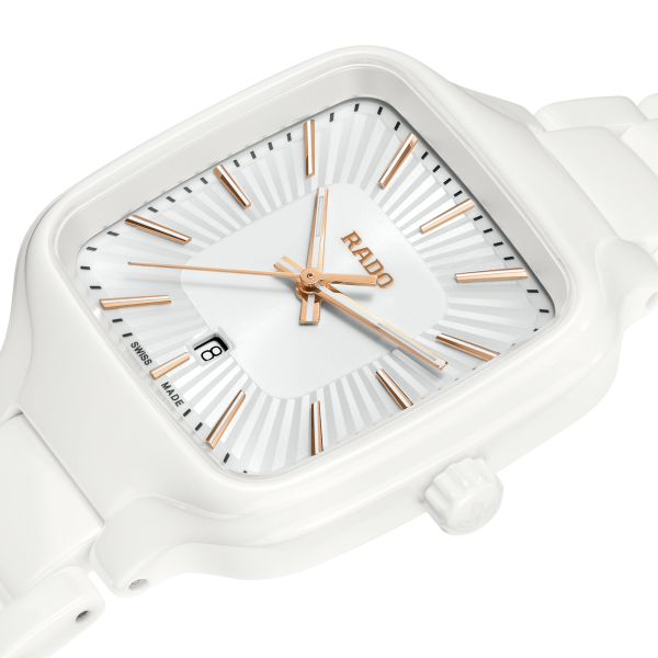 Montre Rado True Square Quartz Céramique Cadran Blanc