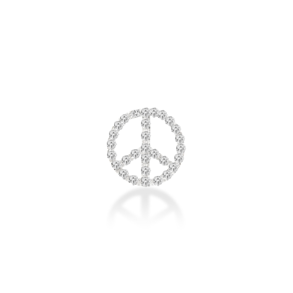 Boucle Oreille Ginette NY Solo Diamond Peace & Love Or Rose