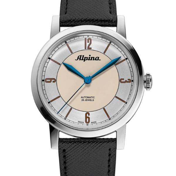 Montre Alpina Heritage Automatic 38mm Cadran Beige Bracelet Cuir