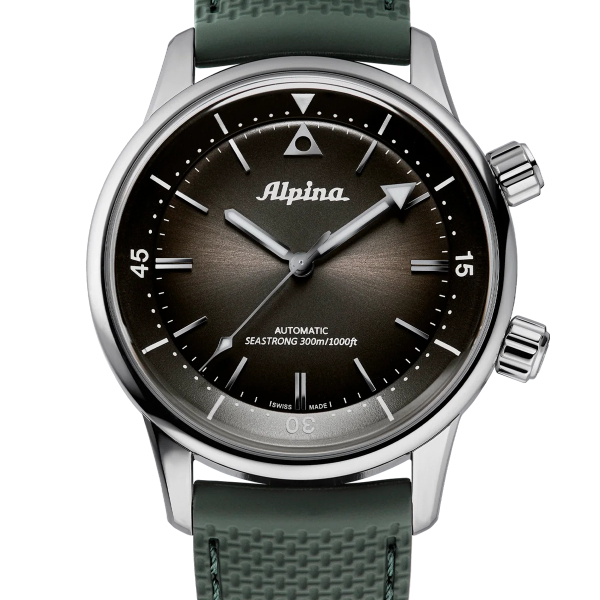 Montre Alpina Diver 300 Heritage 42mm Cadran Noir Bracelet Caoutchouc