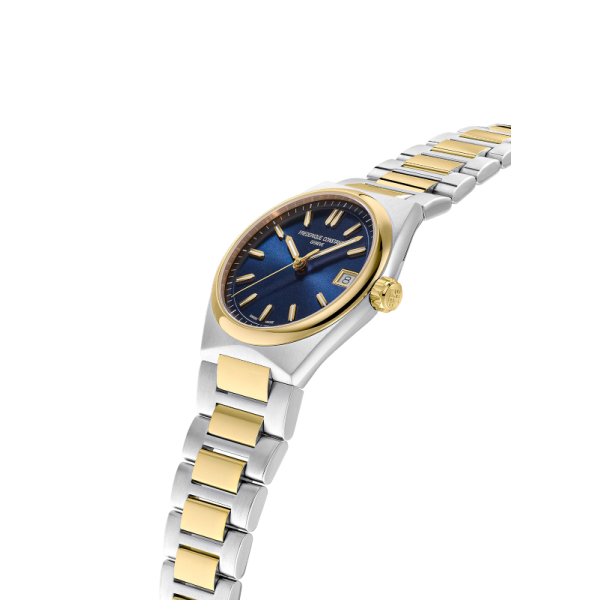 Montre Frederique Constant Highlife Ladies Quartz Cadran Bleu Or Jaune