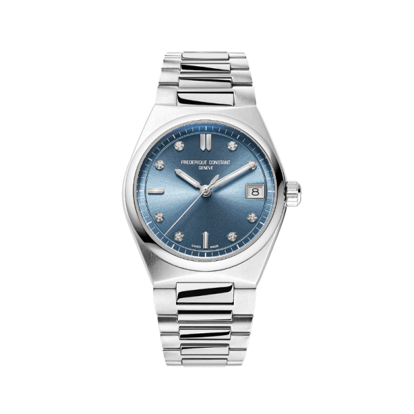 Montre Frederique Constant Highlife Ladies Quartz Cadran Bleu Serti