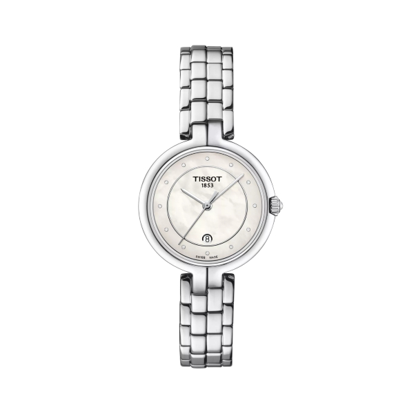 Montre Tissot Flamingo Quartz Cadran Nacre blanche