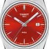 Montre Tissot PRX Quartz 40mm Cadran Rouge Bracelet Acier