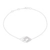 Bracelet  Dinh Van Menottes R8 1/2 Diamants Or Blanc sur chaîne