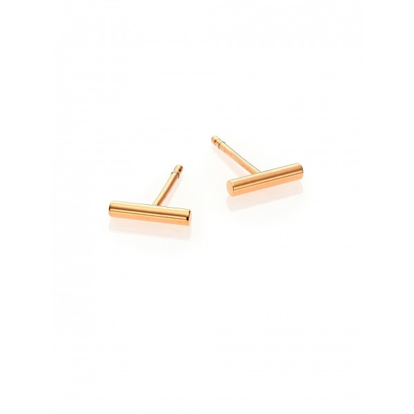 Boucles d'Oreilles Ginette NY Gold Strip Or Rose