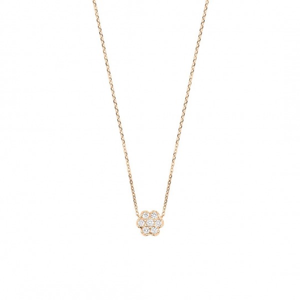 Collier Ginette NY Mini Diamond Lotus Or Rose